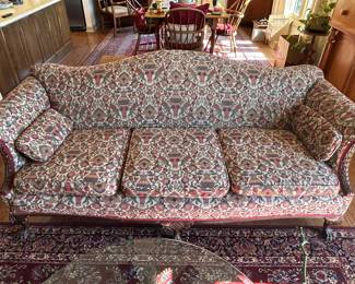 antique sofa with claw feet