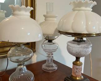 Lots of oil lamps converted to electric