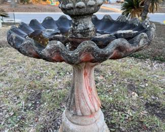 Large concrete bird bath 
