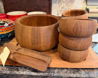 Dansk 7 pc salad Bowl Set
Dansk Salad tongs sold Separately Dansk Tray Sold Separately 