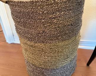 Tall basket , perfect for hamper or storing throws