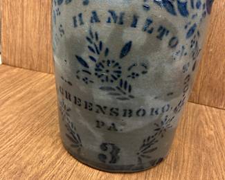 HAMILTON SALT GLAZE CROCK