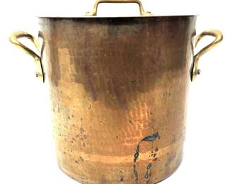 Williams Sonoma hammered copper stock pot France