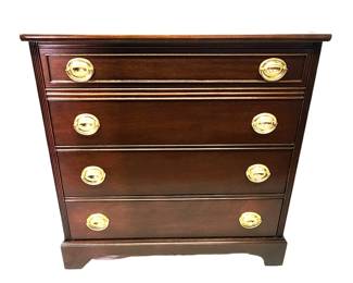 mahogany bachelors chest w polished brass pulls