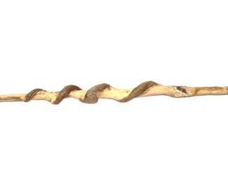 twisted walking stick w carved eagle