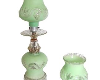 antique lamp w extra shade (no cord)