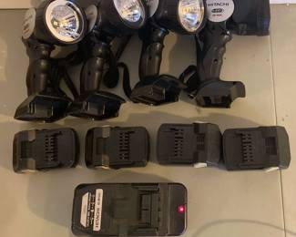 4 Hitachi 18volt N Incandescent Rechargeable Power Tool Flashlights