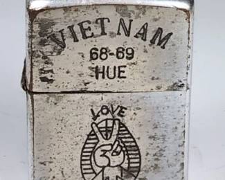 6869 Vietnam Zippo Lighter Peace  Mickey Mouse Engraving