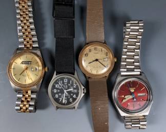 Mens Vintage Wrist Watches Featuring Timex Wind Up
