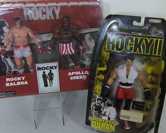 NECA Rocky Action Figures Rocky Balboa Apollo Creed  Rocky II Roberto Duran