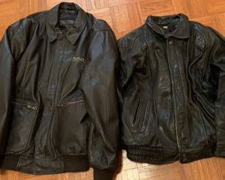 Two Mens Leather Jackets Including SnapOn