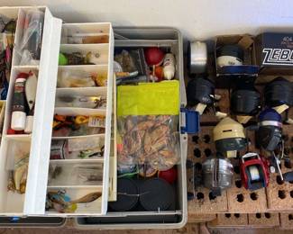Fishing Reels And Full Tackle Box