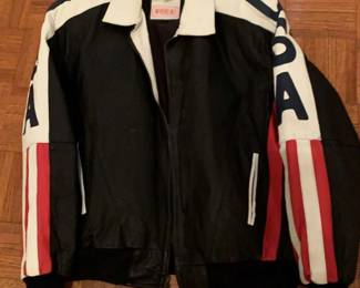 Mens XL Leather USA Jacket