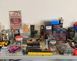 Sockets, Mallets, Screwdrivers, Wood Cabinet And So Much More