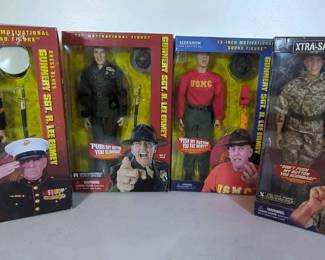 Gunnery SGT. R. Lee Ermey 12 Motivational Sound Figures Dress Blues, P T. Gear, Extra Salty Dril