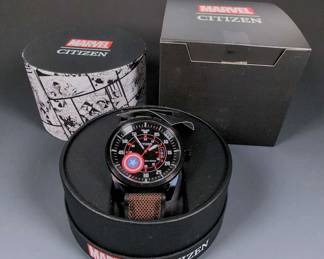 Marvel Captain America EcoDrive Light Powered Wristwatch by Citizen, New 