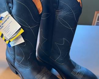 Mens Sheplers Western Style Leather Boots Size 9.5 D