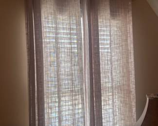 2 panels - 60 " - $20 per pair. Hardware $15 per window. 