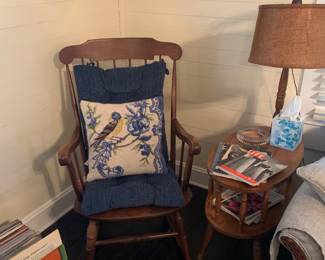 wooden rocking chair