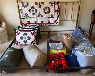 King Bed frame, brass