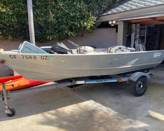 Boat Comes w/ 2 motors, & trailer .Taking Bids , best bid by Sunday or great offer, takes the boat package. 