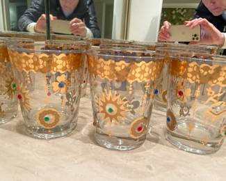 MCM Culver Marti Gras Glasses