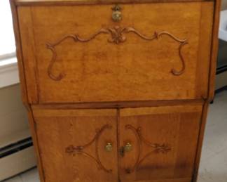 Classic oak drop front secretary