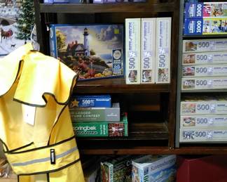 Puzzles galore! Rain coat for a large dog!