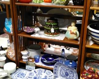 Mid-Century items, blue and white table wear, great items for your home.