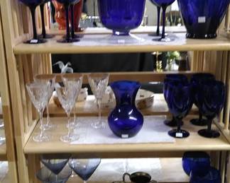 Cobalt blue glassware