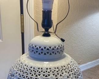 Vintage Reticulated Lamp