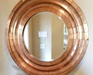 Round Copper Mirror