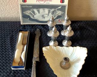 Sterling Silver Dishes SaltPepper