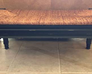 Woven Seagrass Bench