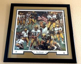 West Point Football Art Five Straight  SignedNbrd