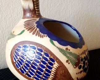 Beautiful Mexican Tonala Quail Pottery