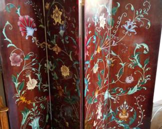 Lacquered 4 Panel Screen