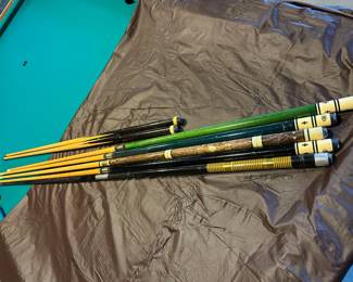 Assortment of Pool Cues
