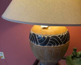 Pair of ceramic southwestern lamps