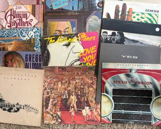Vintage record albums, primarily 70s and 80s
