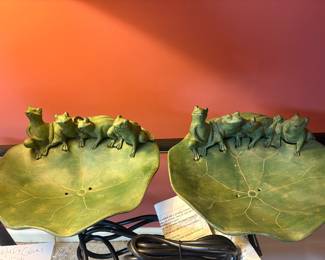 Froggy lilypad fountains