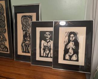 Vintage Woodblock Original signed prints