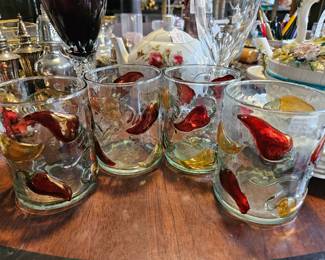 Hand blown high ball glasses