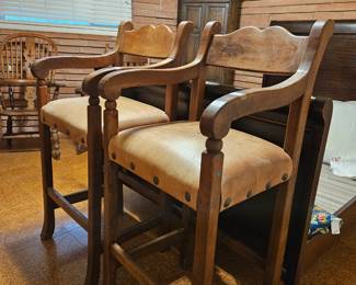 Two sturdy  bar stools 
