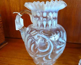 Fenton swirl pitcher