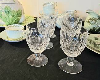 Six  "Colleen" by Waterford water goblets