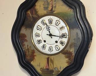 Clock with ceramic dial, Roman numeral s