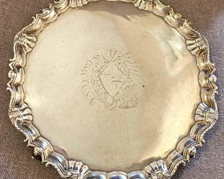 Crest is just visible after 350 years of polishing. Maker's mark R C (Robert Caulderwood, Dublin) and corresponding date mark. Irish assay mark. Britannia mark