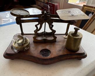 Antique scale with weights