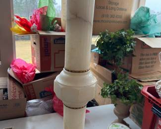 Antique alabaster column , missing cap